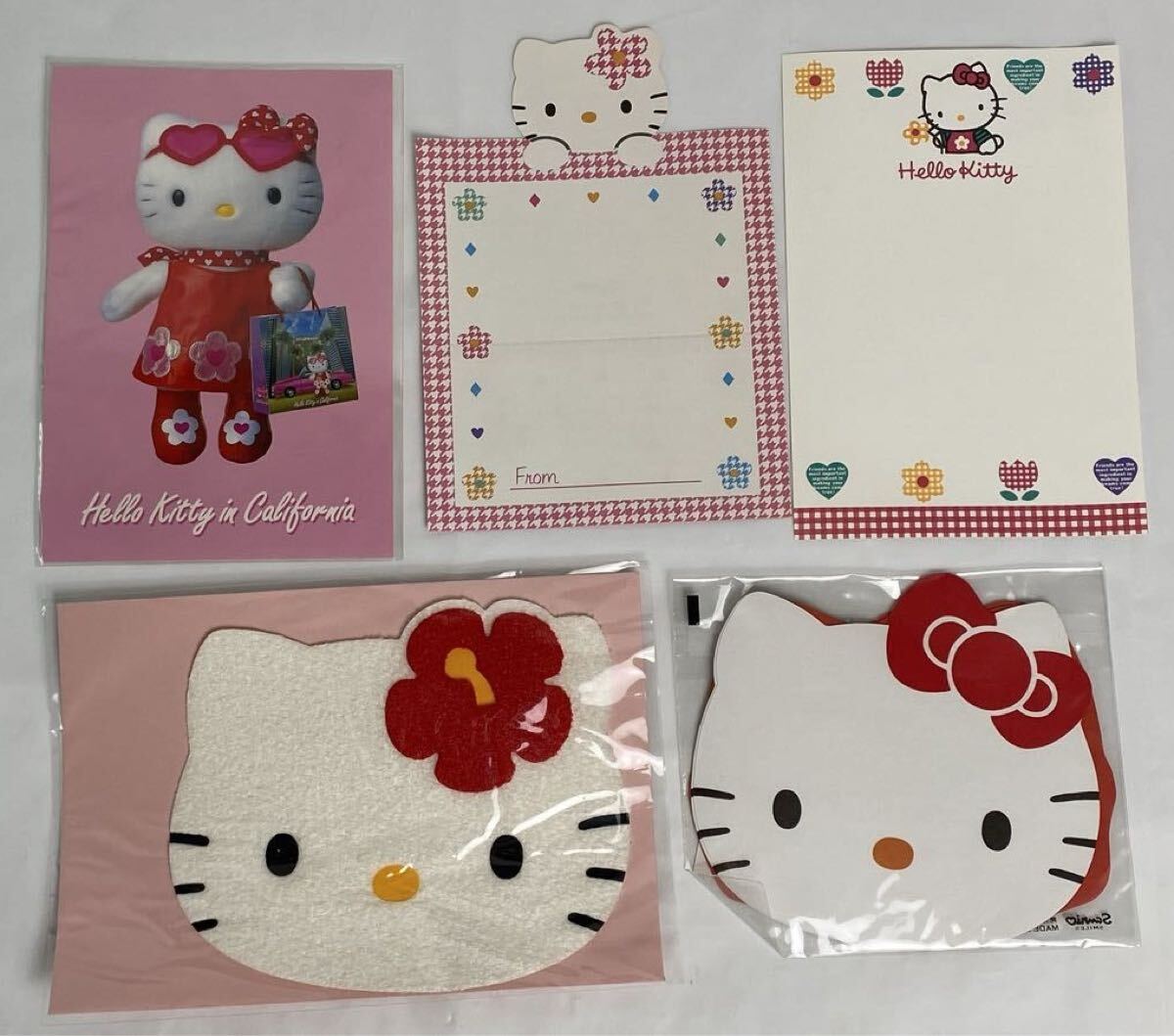 M 中古品/現状品/未使用あり】Hello kitty ハローキティ ポストカード・封筒・ぽち袋・ちよがみ 半端/使いかけ まとめて 送料無料_画像6