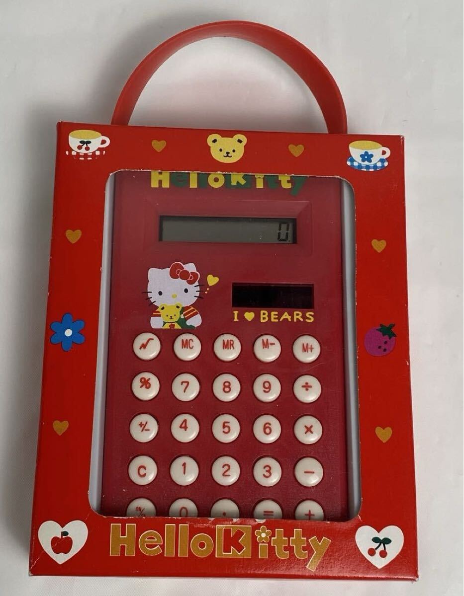 M 中古品/未使用】Hello kitty ハローキティ 電卓 まとめて 計3点 送料無料 キティ レトロ 雑貨 1993-1996年_画像4