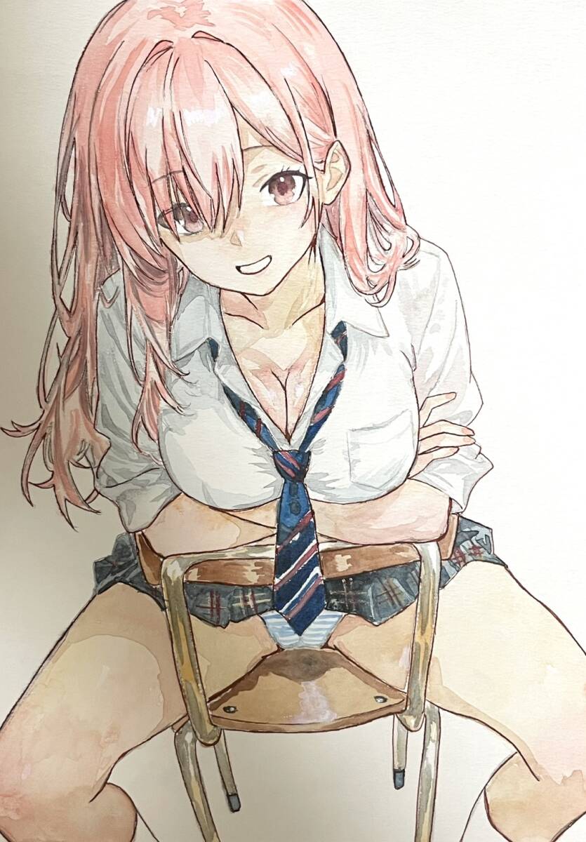  ручные иллюстрации A4 оригинал аналог исходная картина цвет акварельная живопись акварель краситель прекрасный девушка выходной час 1 пункт было использовано 