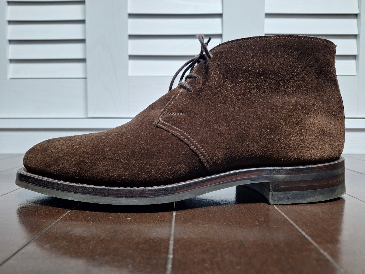 美品！CROCKETT&JONES クロケット&ジョーンズ チャッカブーツ CHILTERN チルターン 71/2Ｅ ダークブラウン 茶_画像2