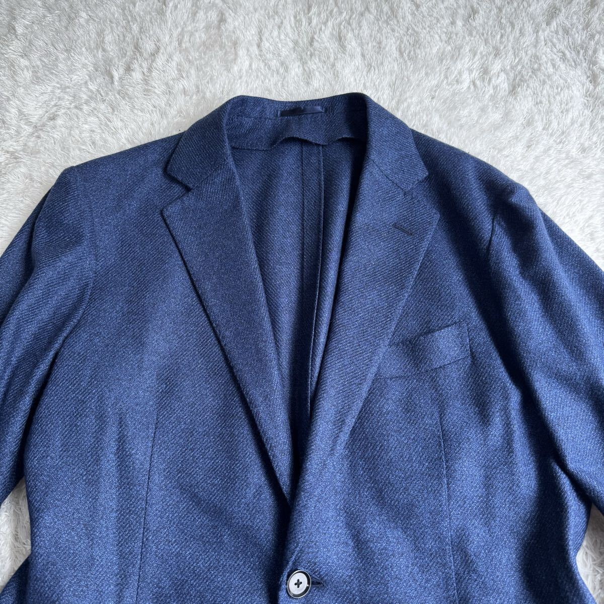 トゥモローランド ピルグリム ロロピアーナ DREAM TWEED ツイード ウール ジャケット 秋冬 50 L相当_画像2