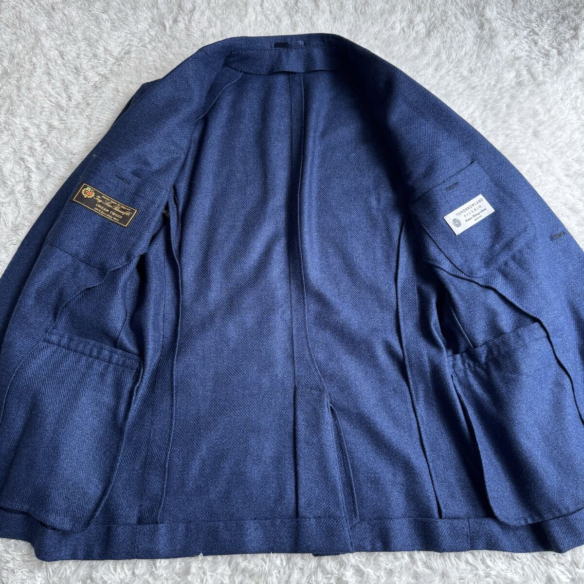 トゥモローランド ピルグリム ロロピアーナ DREAM TWEED ツイード ウール ジャケット 秋冬 50 L相当_画像5