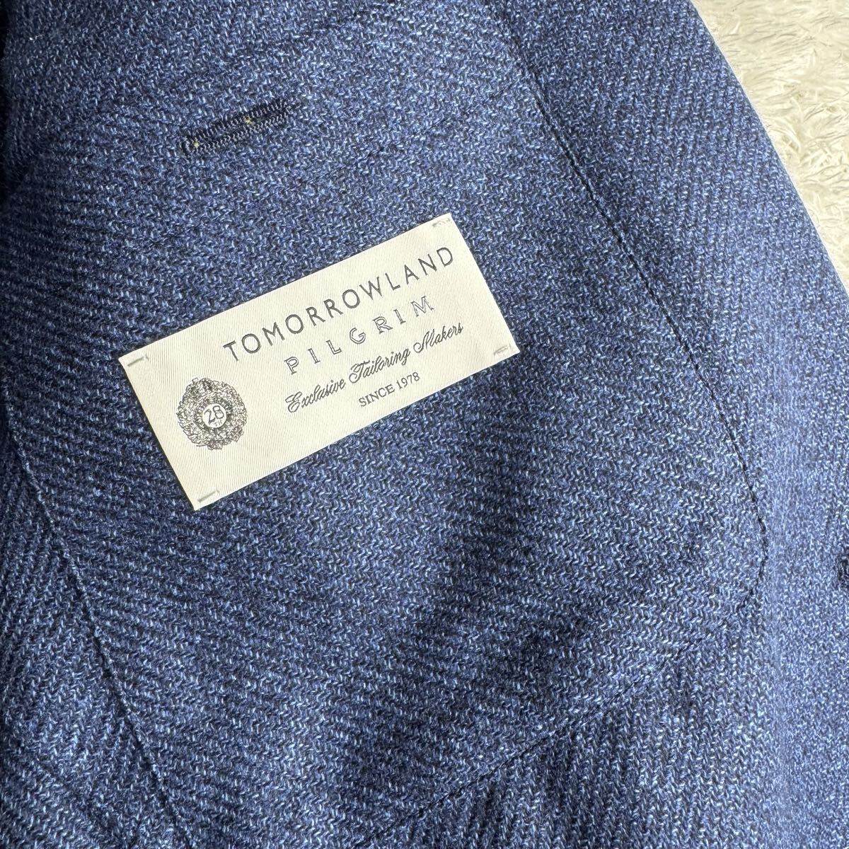 トゥモローランド ピルグリム ロロピアーナ DREAM TWEED ツイード ウール ジャケット 秋冬 50 L相当_画像6