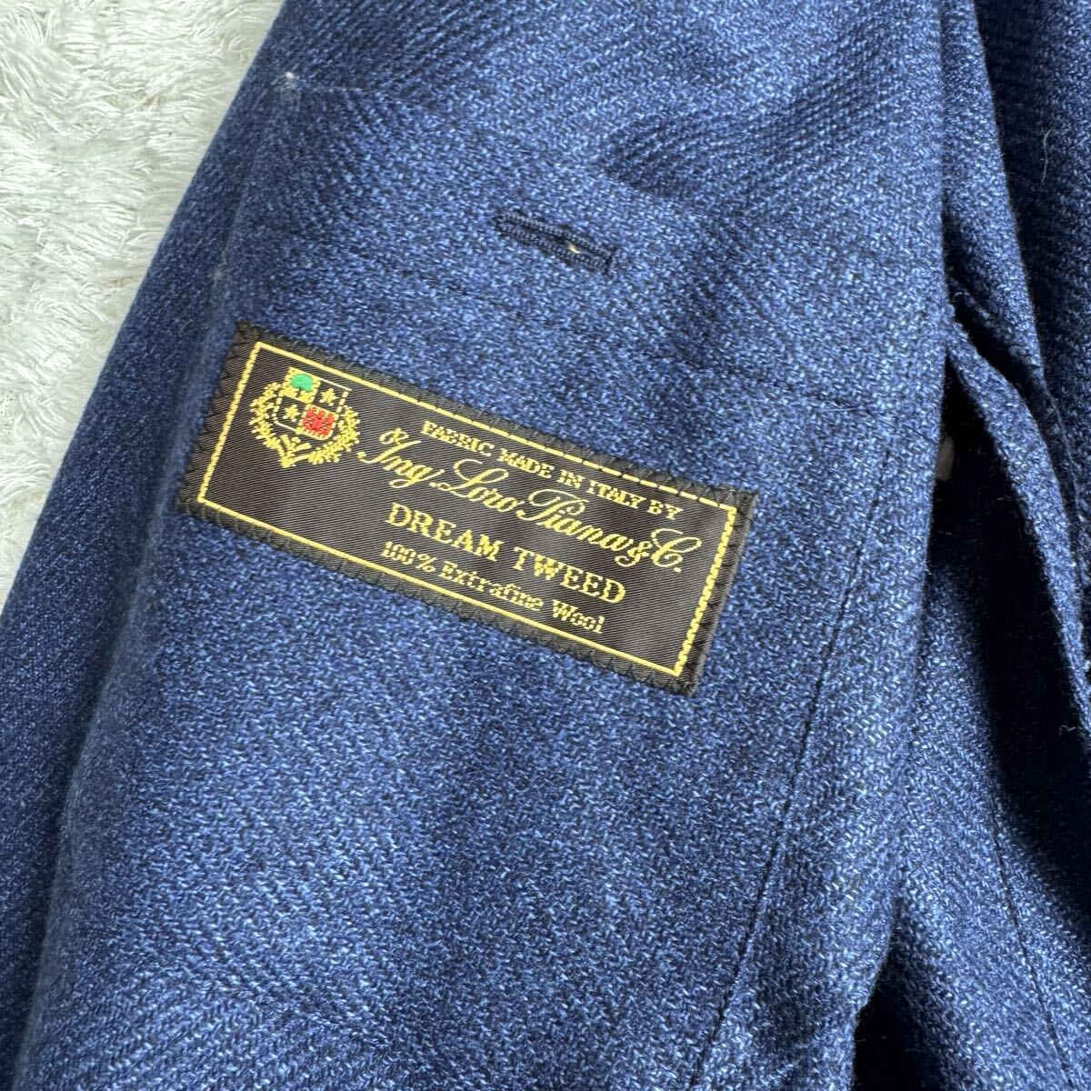 トゥモローランド ピルグリム ロロピアーナ DREAM TWEED ツイード ウール ジャケット 秋冬 50 L相当_画像7