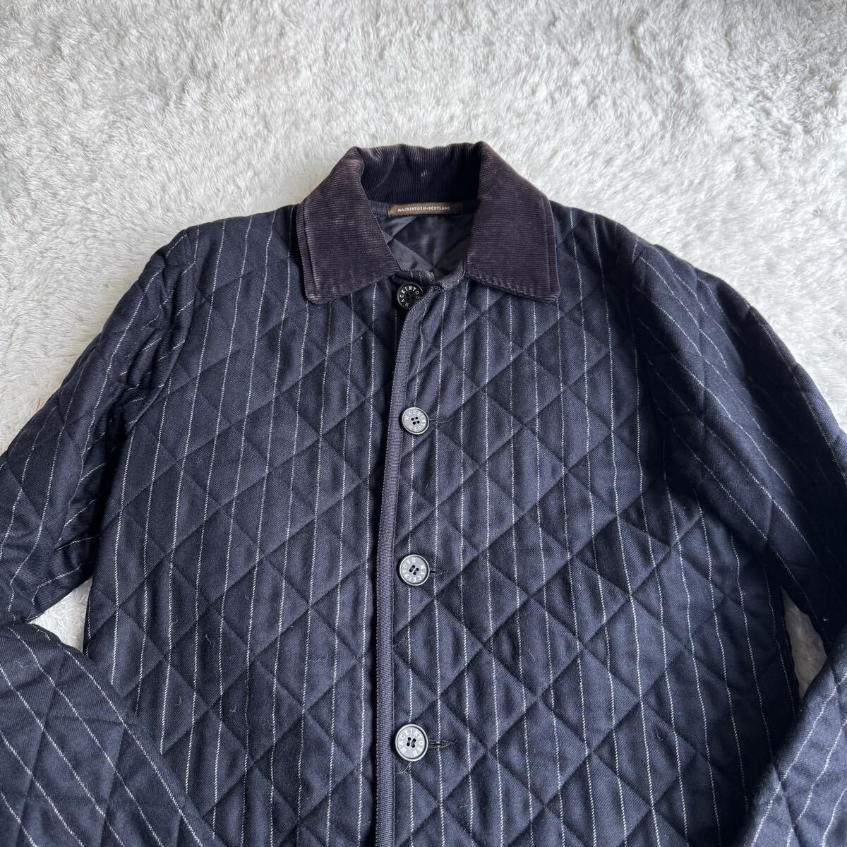 【英国製】 マッキントッシュ ロロピアーナ ウール キルティング ジャケット コート 40 L相当_画像2