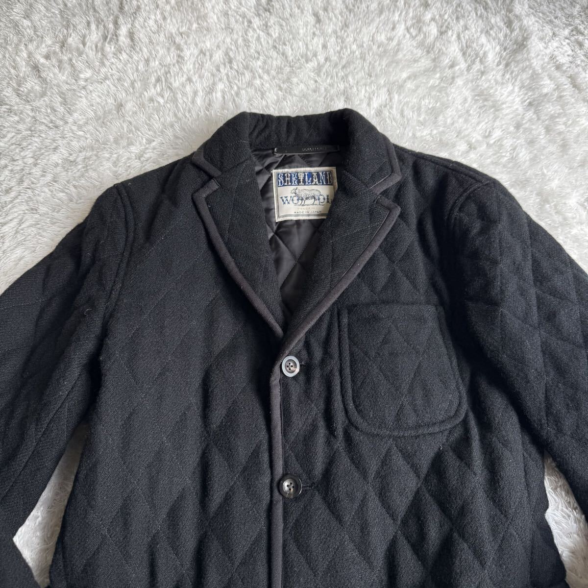 トゥモローランド シェットランドウール ツイード キルティング ジャケット Thermore 中綿素材 Mサイズ_画像2