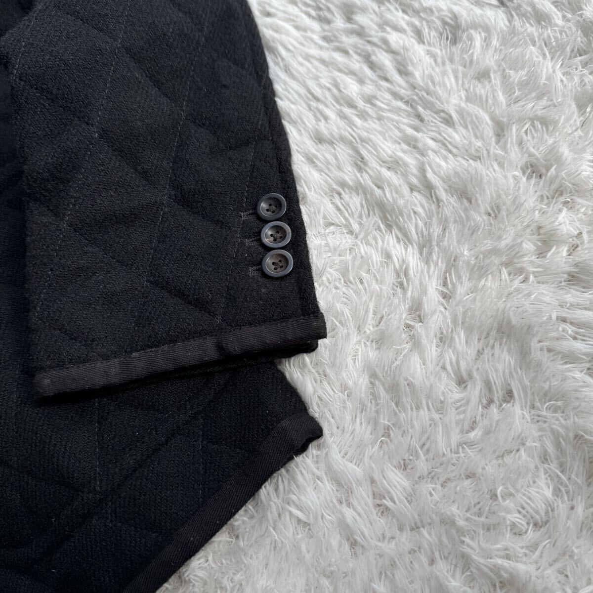 トゥモローランド シェットランドウール ツイード キルティング ジャケット Thermore 中綿素材 Mサイズ_画像3