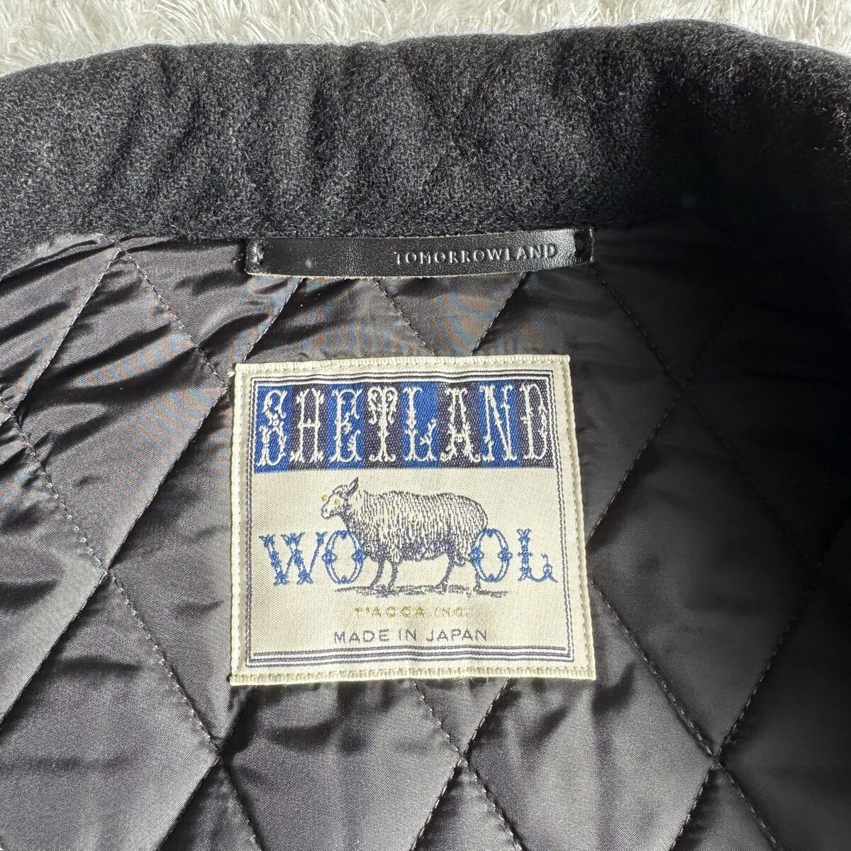 トゥモローランド シェットランドウール ツイード キルティング ジャケット Thermore 中綿素材 Mサイズ_画像7