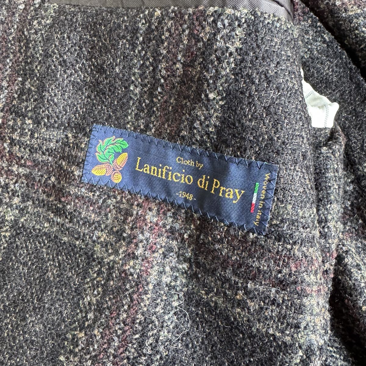 【美品】 トゥモローランド ピルグリム イタリア製生地 ツイード調 ウール ジャケット 48 M～L相当_画像6