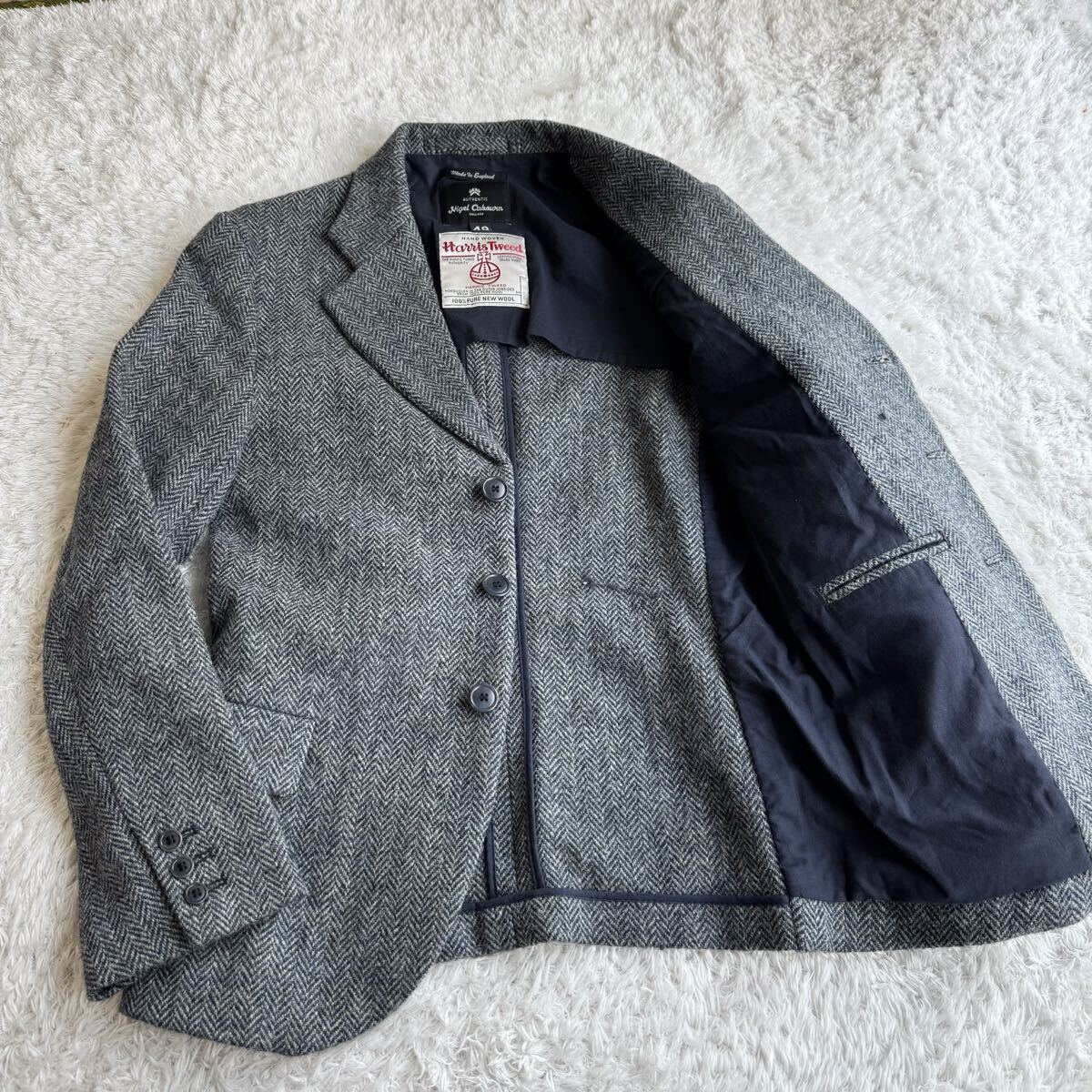 ナイジェルケーボン ハリスツイード ウール ジャケット 48 M～Ｌ相当 NIGEL CABOURN_画像1