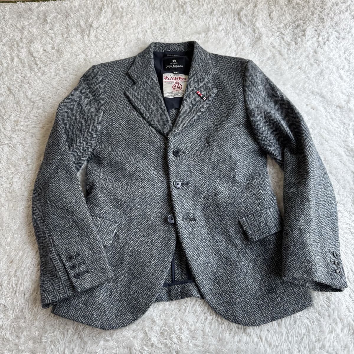 ナイジェルケーボン ハリスツイード ウール ジャケット 48 M～Ｌ相当 NIGEL CABOURN_画像2