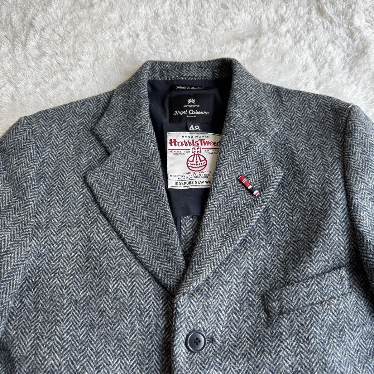 ナイジェルケーボン ハリスツイード ウール ジャケット 48 M～Ｌ相当 NIGEL CABOURN_画像3