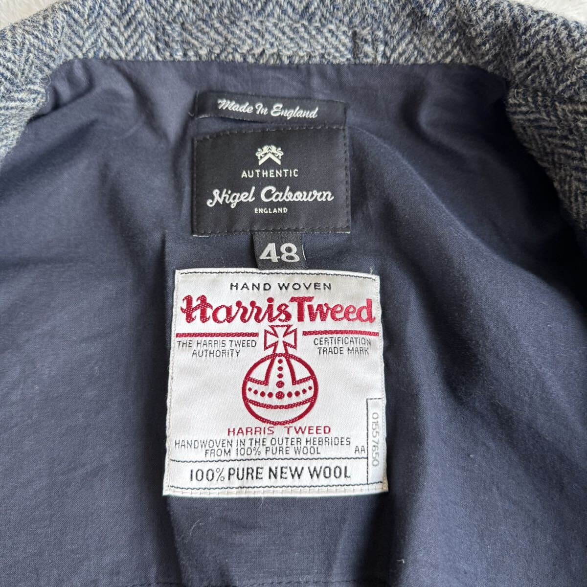 ナイジェルケーボン ハリスツイード ウール ジャケット 48 M～Ｌ相当 NIGEL CABOURN_画像6