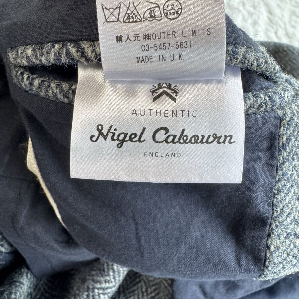 ナイジェルケーボン ハリスツイード ウール ジャケット 48 M～Ｌ相当 NIGEL CABOURN_画像8