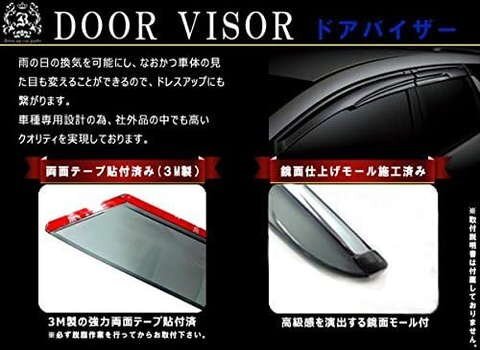 ヴェゼル VEZEL ハイブリッド RU1 RU2 RU3 RU4 メッキモール ドアバイザー サイ_画像3