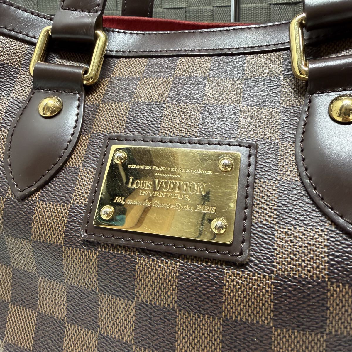 LOUIS VUITTON Louis Vuitton большая сумка Damier ветчина ste doPM N51205