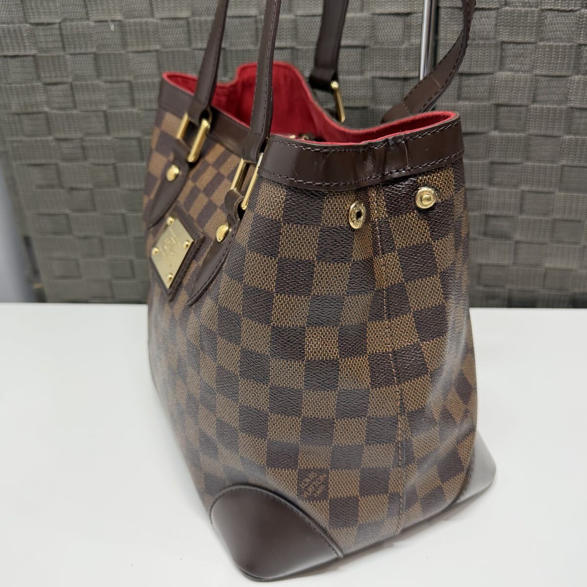 LOUIS VUITTON Louis Vuitton большая сумка Damier ветчина ste doPM N51205