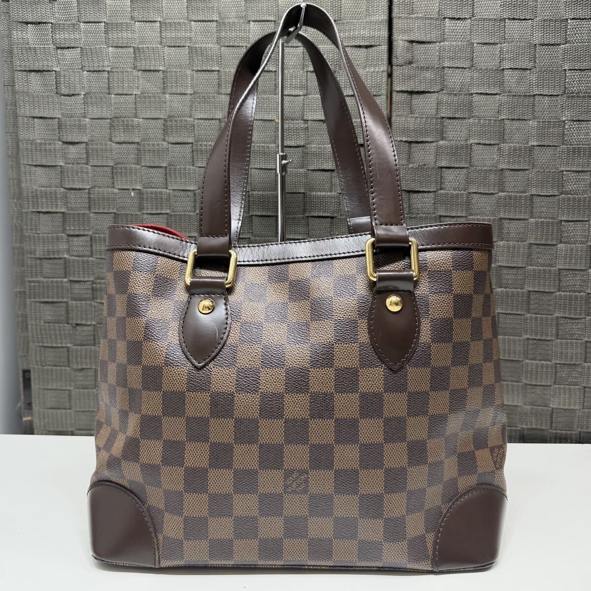 LOUIS VUITTON Louis Vuitton большая сумка Damier ветчина ste doPM N51205