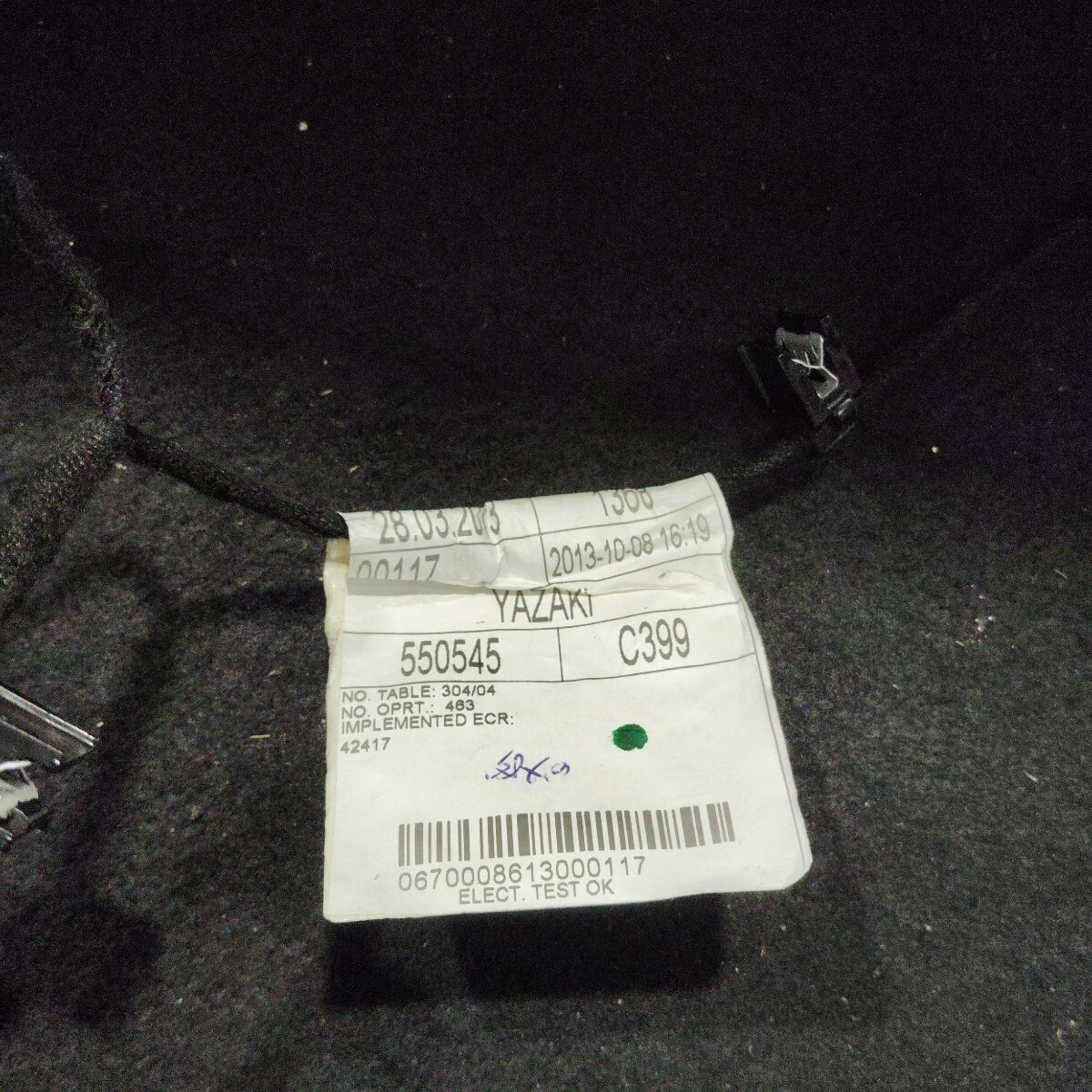 マセラティギブリ M157 MG30 フロント右側ドアハーネス　06700086130_画像5