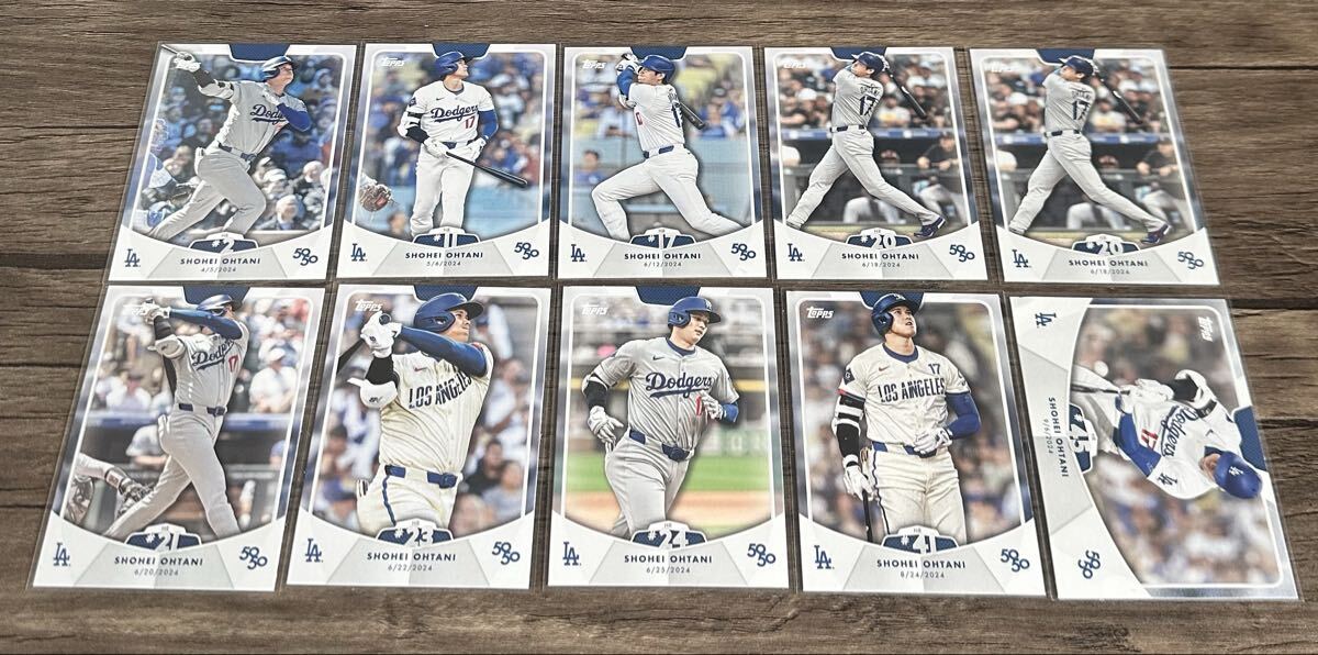 10枚セット　Topps MLB 50/50 大谷翔平 Ohtani Shohei Dodgers ドジャース　 HR ホームラン_画像1