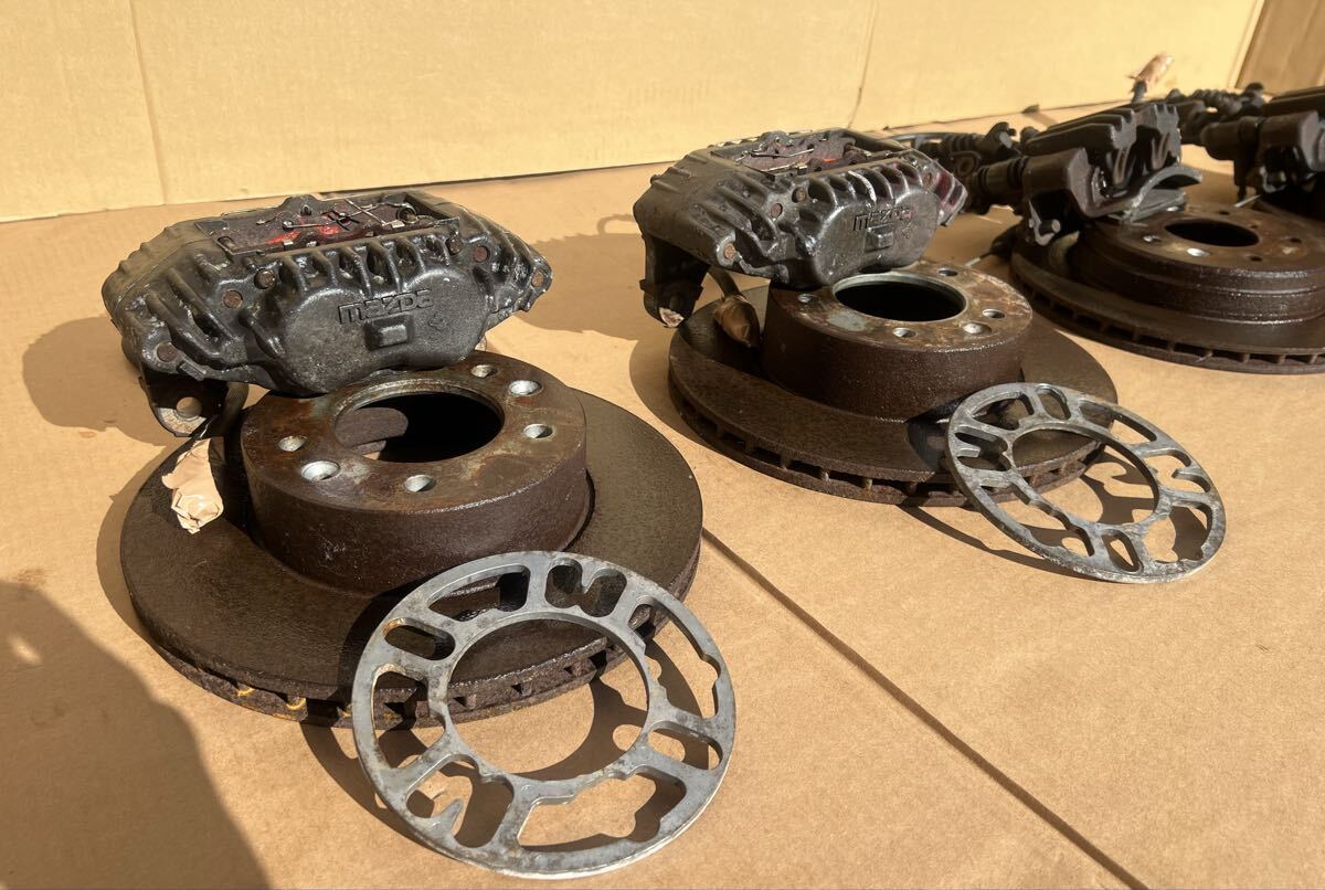 マツダ MAZDA ★ RX-7 E-FC3S RX7 FC3S 純正 後期 サバンナ ターボ フロント リア キャリパー ローター セット (2)_画像2