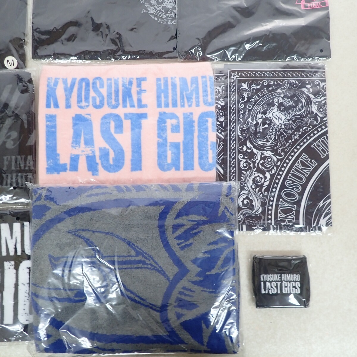 未開封 氷室京介 Tシャツ/マフラータオル/バスタオル/リストバンド/ハンカチ まとめて9点セット【IO_画像5