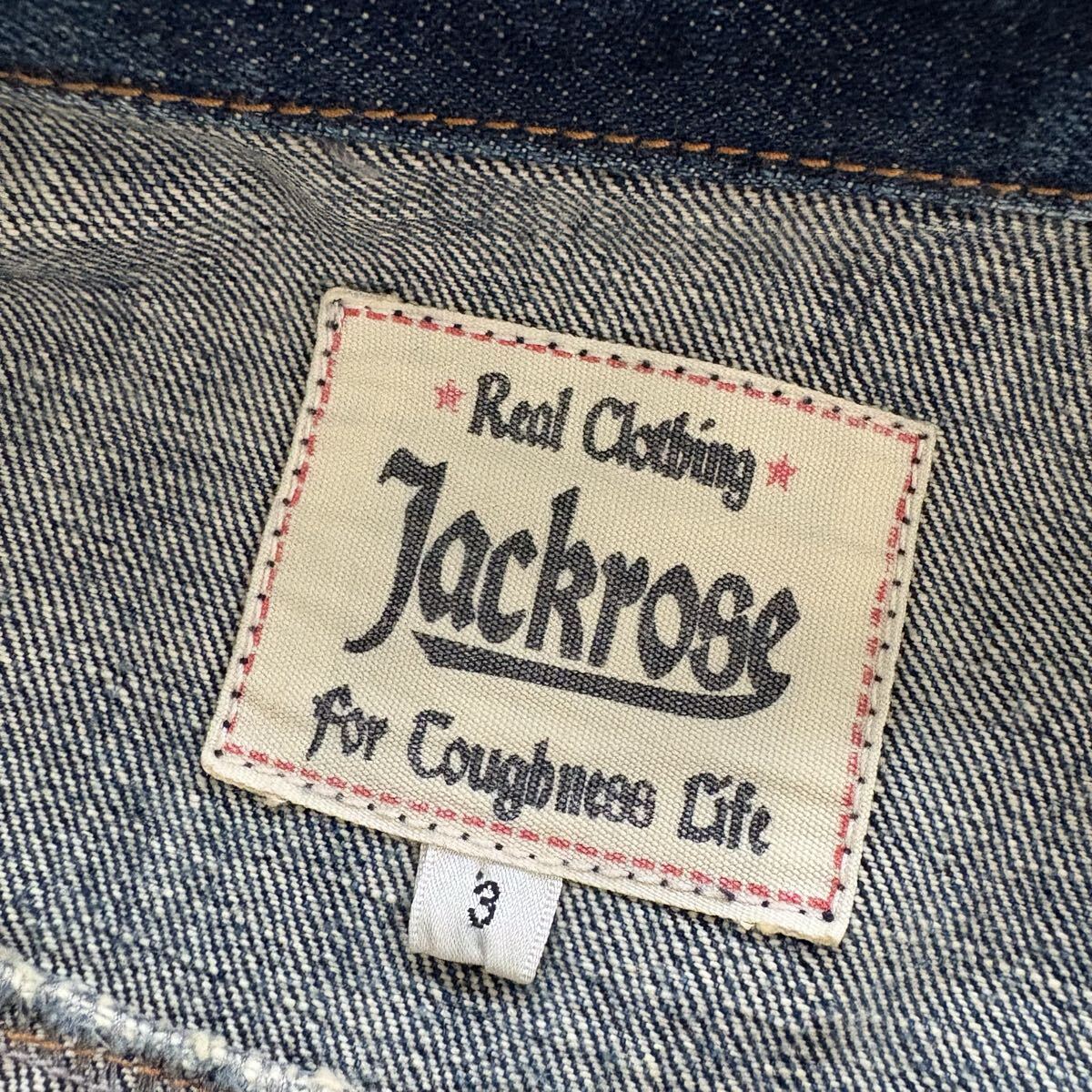【JACK ROSE】ジャックローズ ダメージ加工 デニムジャケット ジージャン トラッカージャケット ダブルジップ クロス刺繍 ユーズド加工 (3)_画像8