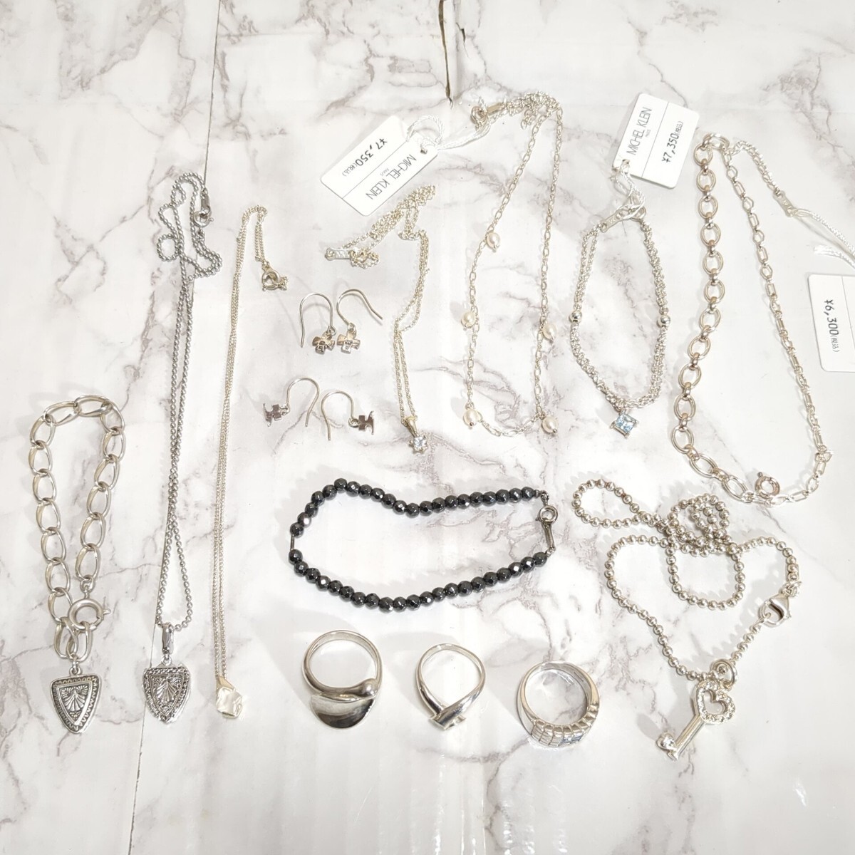 　66g 未使用 多数 agete アガット 4℃ フォリフォリ クレージュ シルバー 925 スターリング 刻印のみ 銀製品 ネックレス リング 大量　1円_画像1