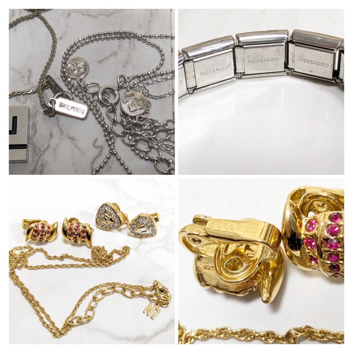 GIVENCHY ジバンシー ニナリッチ MONET モネ バルマン クレージュ エテ 等 ブランド ネックレス ブレスレット アクセサリー イヤリング1円_画像6