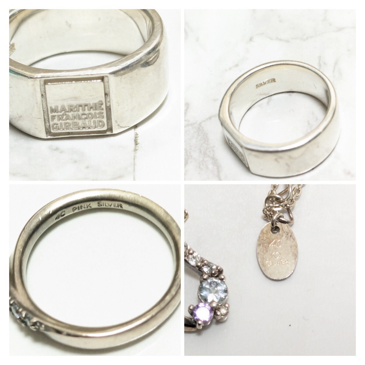 29g silver серебряный 925 печать и т.п. серебряный товар Folli Follie 4*C Kiss the kiss Мали te franc sowa Jill bo- колье кольцо 1 иен суммировать 