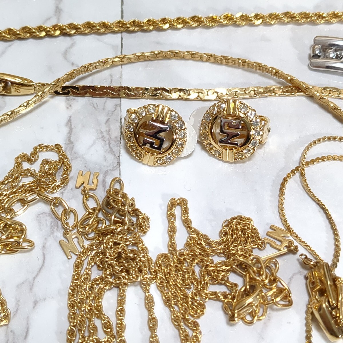 ジバンシー GIVENCHY モネ MONET クレージュ ネックレス イヤリング ブレスレット ゴールド アクセサリー まとめ 1円 良品_画像6