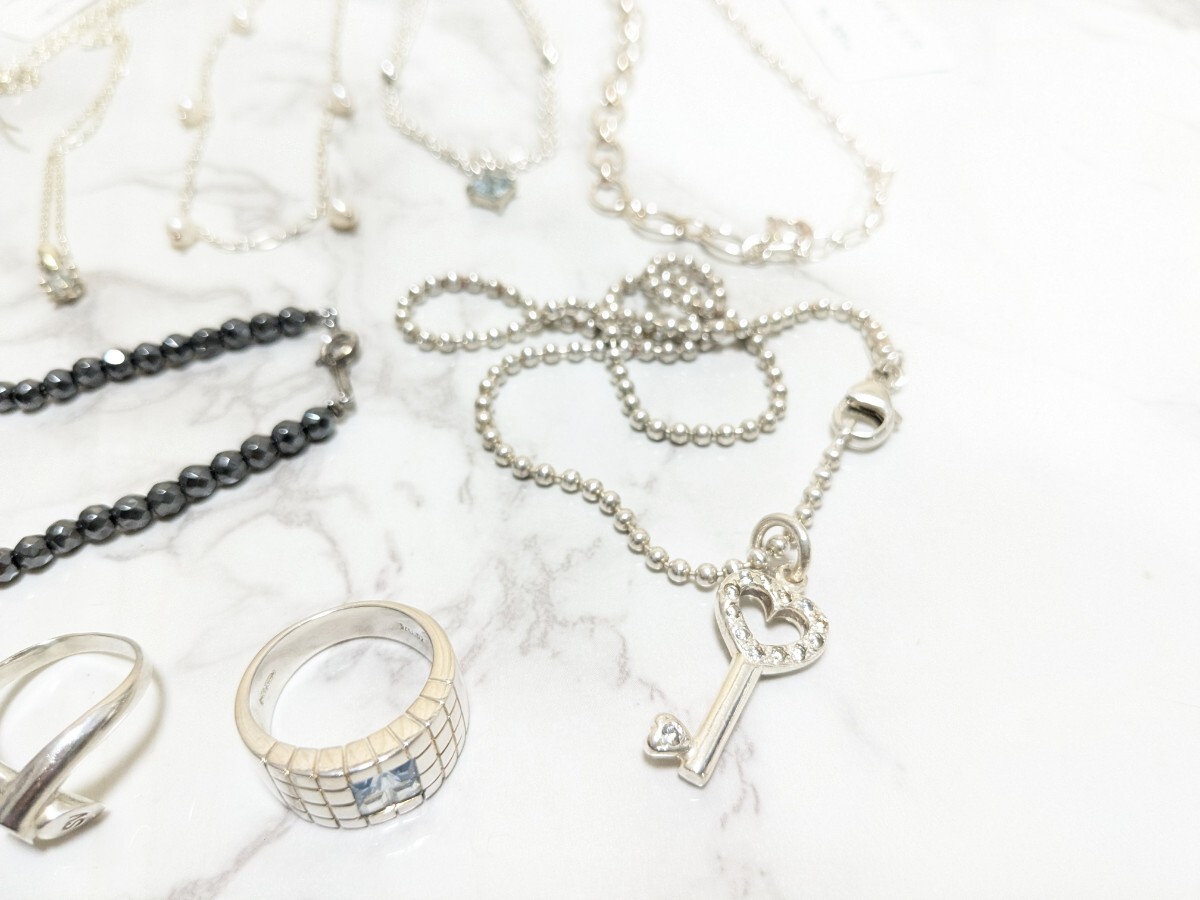 　66g 未使用 多数 agete アガット 4℃ フォリフォリ クレージュ シルバー 925 スターリング 刻印のみ 銀製品 ネックレス リング 大量　1円_画像4