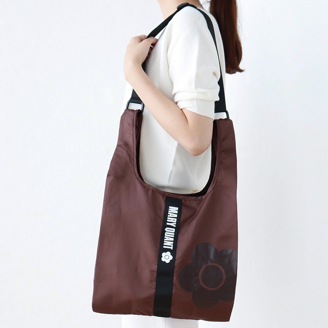 ■■202511即決■ MARY QUANT マリークヮント新品ブラウン 3WAYエコバッグ ケース付き_画像1