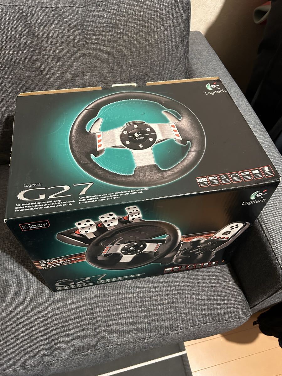 Logitech G27 未使用 箱劣化あり_画像1