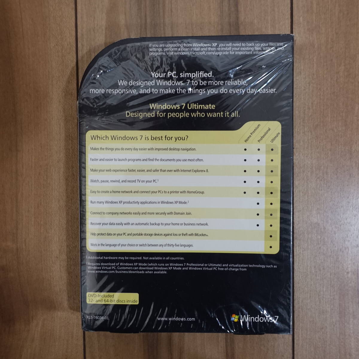 Microsoft Windows 7 Ultimate x64 x86 упаковка версия обычный товар версия английская версия