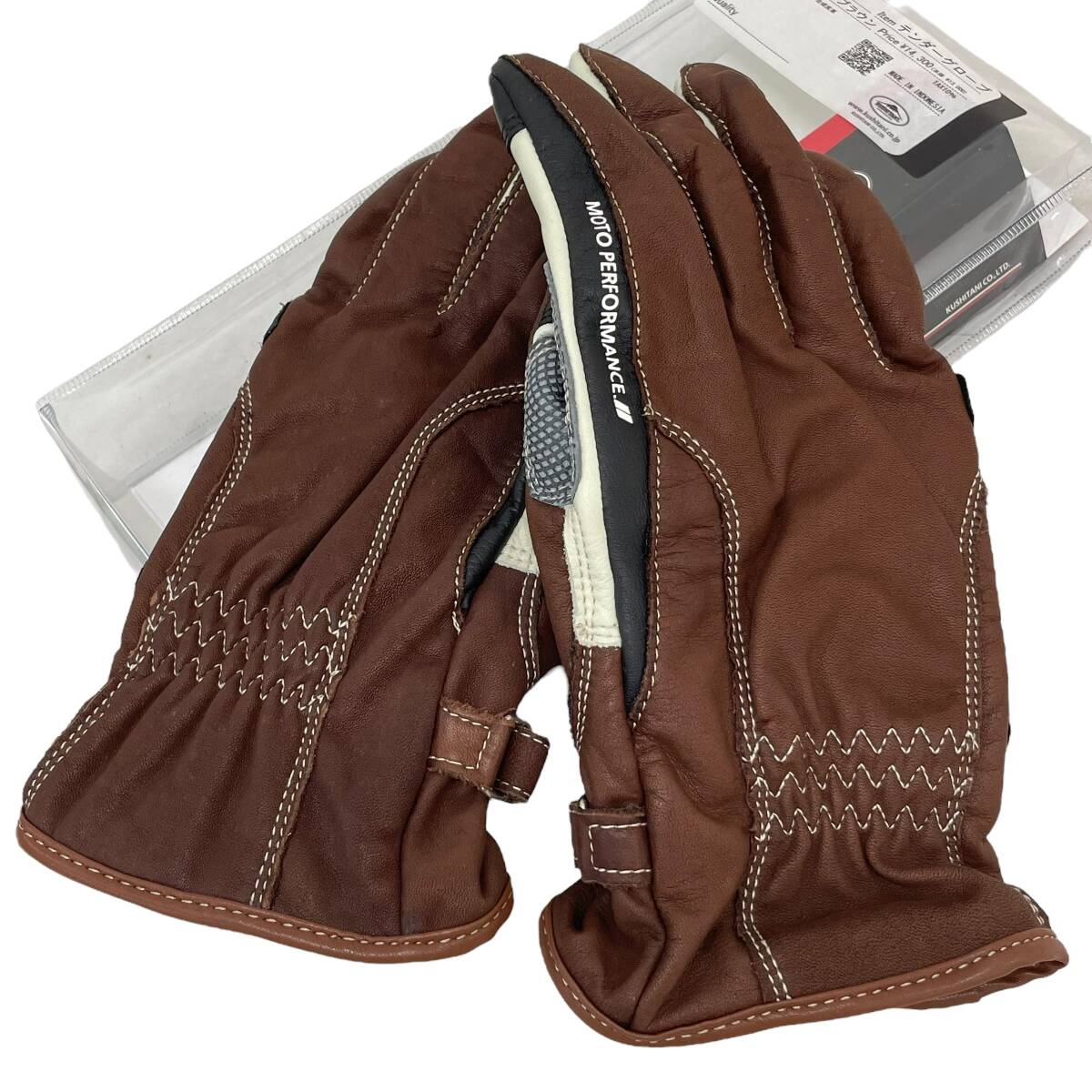【美品】 KUSHITANI クシタニ K-5324 テンダーグローブ LLサイズ ブラウン系 茶系 24960-60_画像1