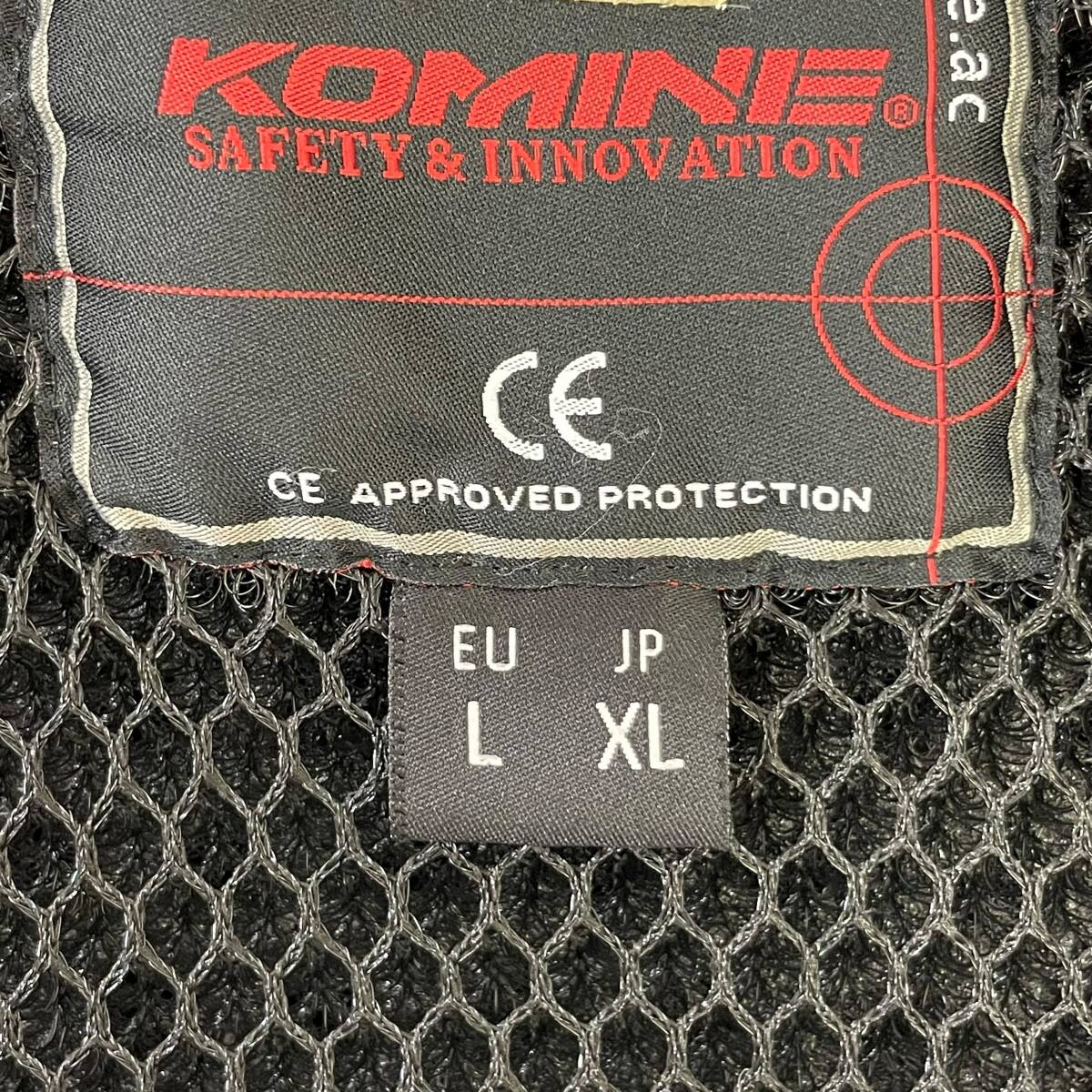 【未使用品】 KOMINE JK-088 フルプロテクションメッシュジャケット ※JK-078 3Dメッシュライニングベスト付き XLサイズ 黒系 24737-120_画像4