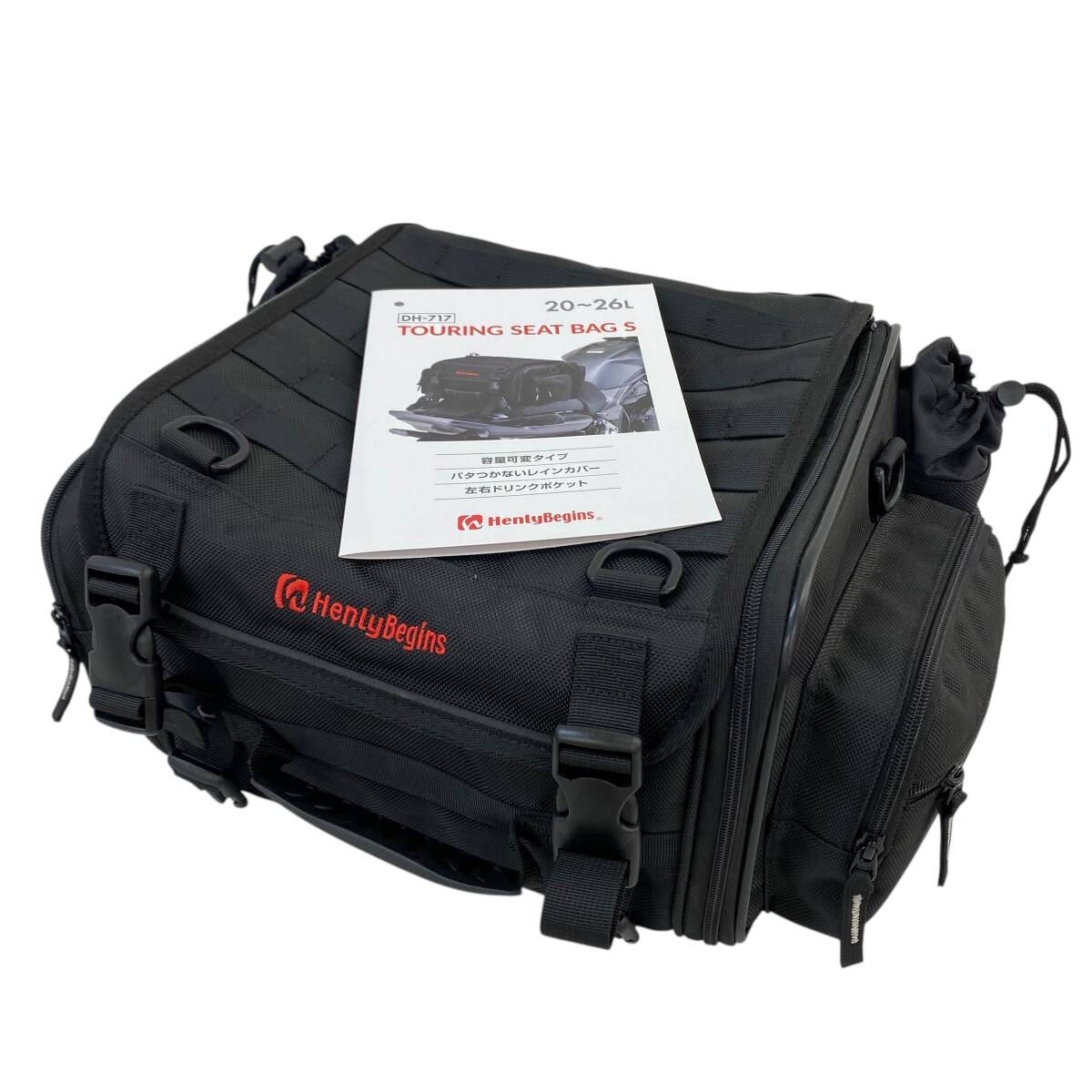 【美品】 DAYTONA デイトナ HenlyBegins ヘンリービギンズ DH-717 TOURING BASIC S シートバッグ ブラック系/黒系　24071-100_画像1