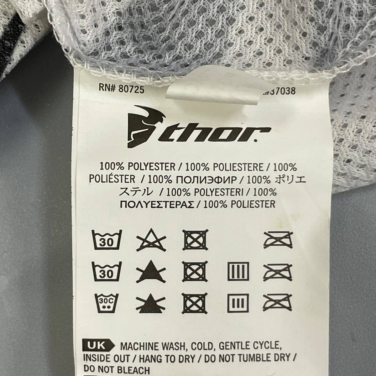 【即決】 THOR ソアー モトクロス 長袖 メッシュ Tシャツ XLサイズ ブラック・ホワイト・グレー系 黒・白・灰色系 24556-60_画像4