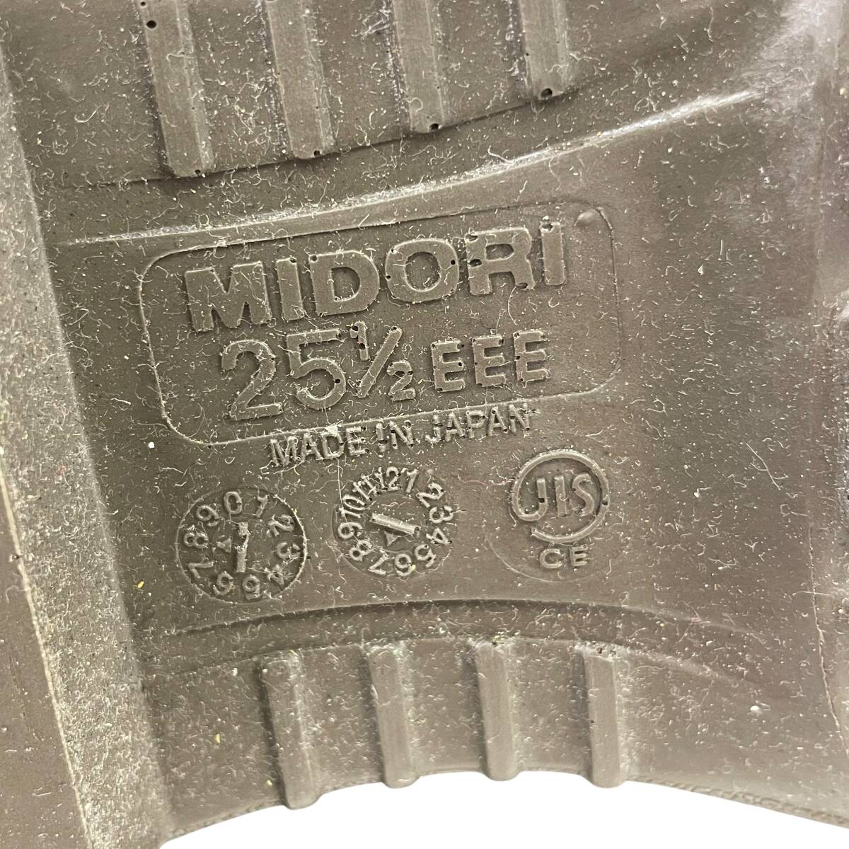 【美品】 MIDORI ミドリ安全 META TEC プレミアムコンフォート ブーツ 安全靴 甲プロテクタ付 25.5EEE ブラック系 黒系 24107-80_画像8