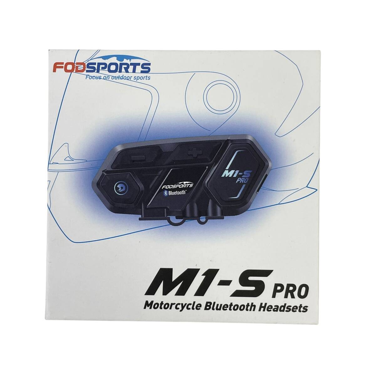 【美品】 FODSPORTS M1-S Pro Bluetooth バイクヘルメット用インカム　※ペアリングのみ動作確認済み ブラック系 黒系 24332-60_画像1