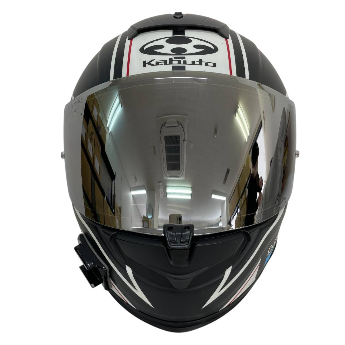 【即決】 OGK Kabutoエアロブレード5 スマートフルフェイスヘルメット※ミラーシールド付き/4Riders V4インカム付き(動作未確認) 17678-100_画像2