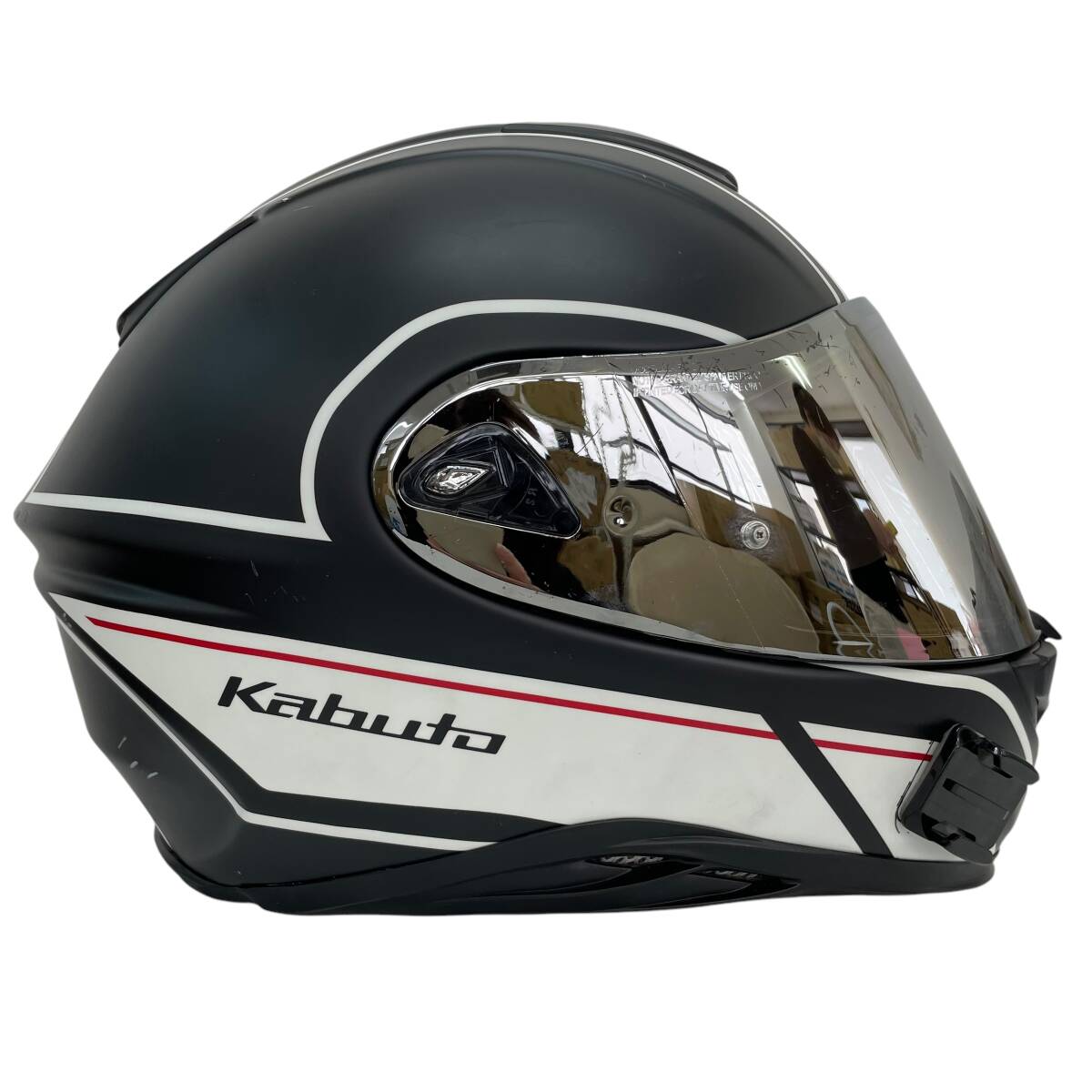 【即決】 OGK Kabutoエアロブレード5 スマートフルフェイスヘルメット※ミラーシールド付き/4Riders V4インカム付き(動作未確認) 17678-100_画像6