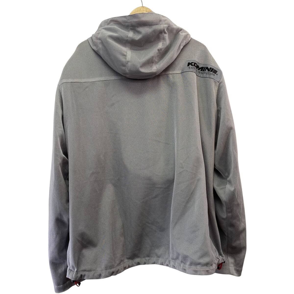 【美品】 KOMINE コミネ JK-087 プロテクトライディングメッシュパーカ グレー系 5XLBサイズ 25286-100_画像2