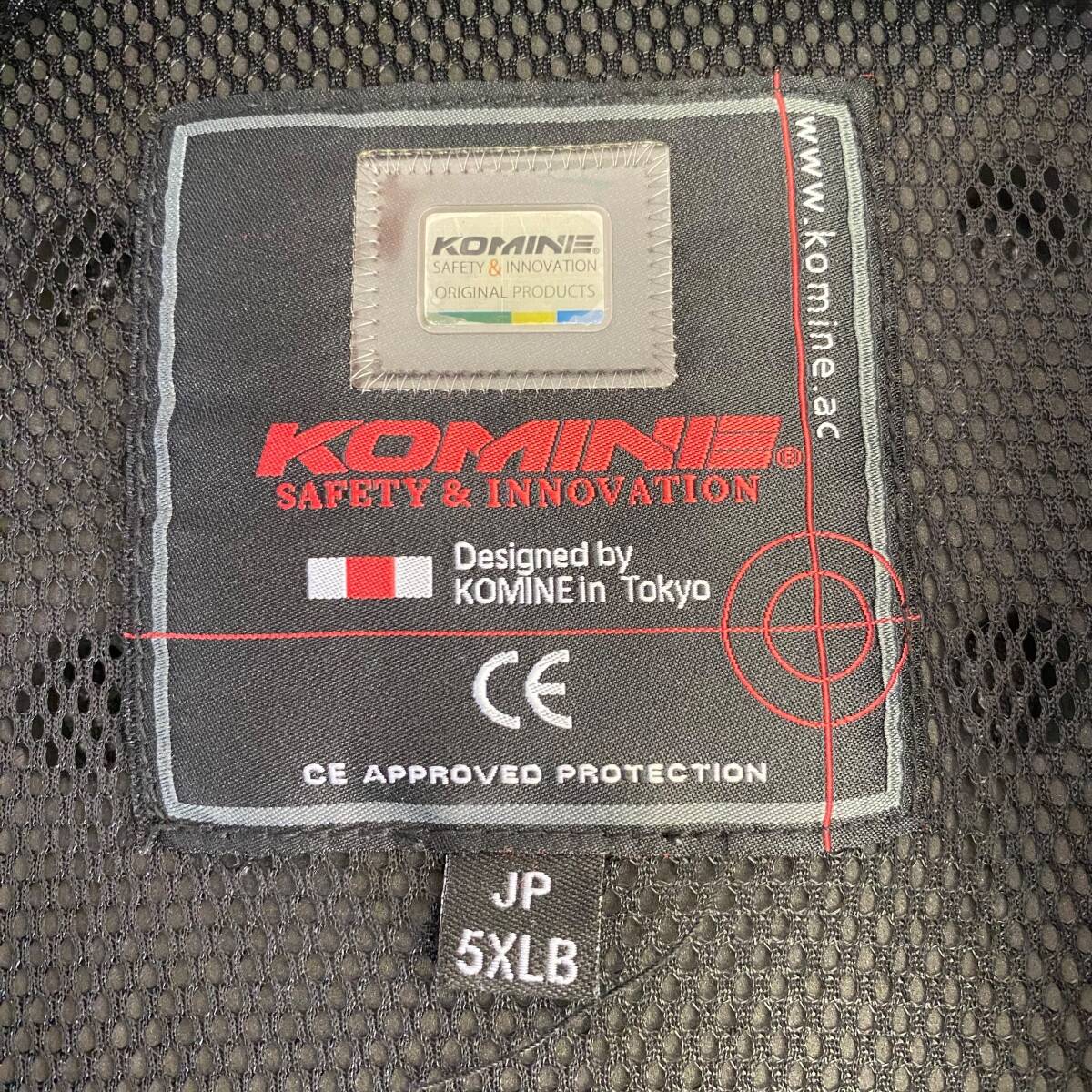 【美品】 KOMINE コミネ JK-087 プロテクトライディングメッシュパーカ グレー系 5XLBサイズ 25286-100_画像4