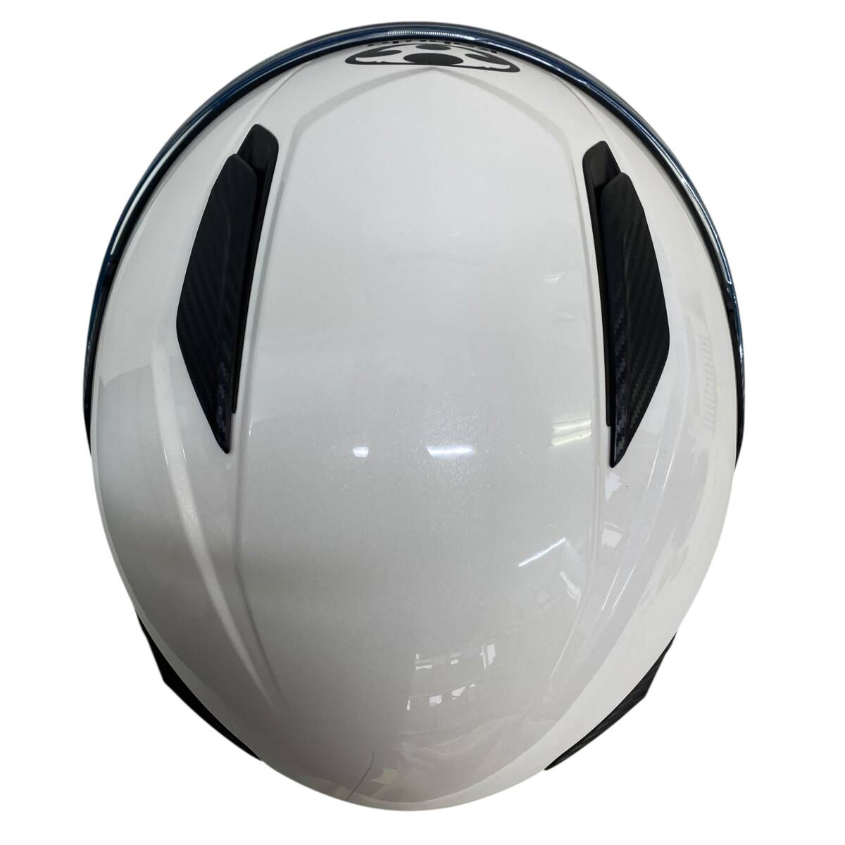 【即決】OGK KABUTO オージーケーカブト RYUKI リュウキ フルフェイスヘルメット ※スモークシールド付き 白系 ホワイト系 L 25187-120_画像6