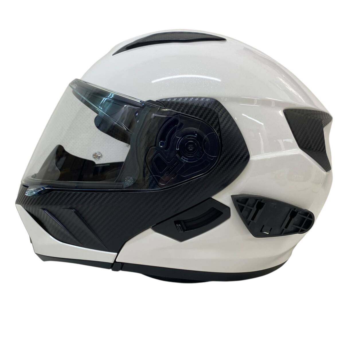 【即決】OGK KABUTO オージーケーカブト RYUKI リュウキ フルフェイスヘルメット ※スモークシールド付き 白系 ホワイト系 L 25187-120_画像3