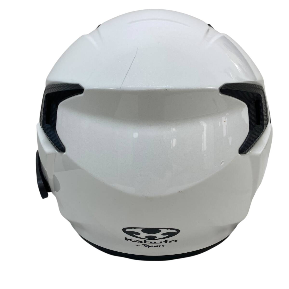 【即決】OGK KABUTO オージーケーカブト RYUKI リュウキ フルフェイスヘルメット ※スモークシールド付き 白系 ホワイト系 L 25187-120_画像5