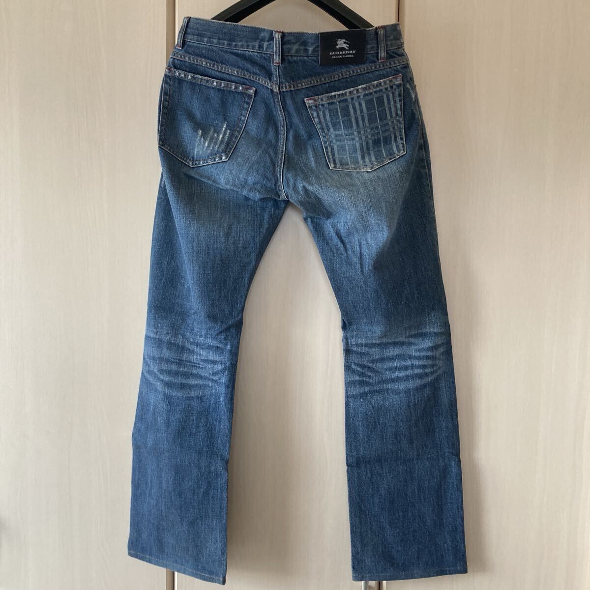 ファッション衣類 ☆ 廃番古着 ノバチェックジーンズ BURBERRY BLACK LABEL バーバリーブラックレーベル W73 デニムパンツ ジーパン_画像3