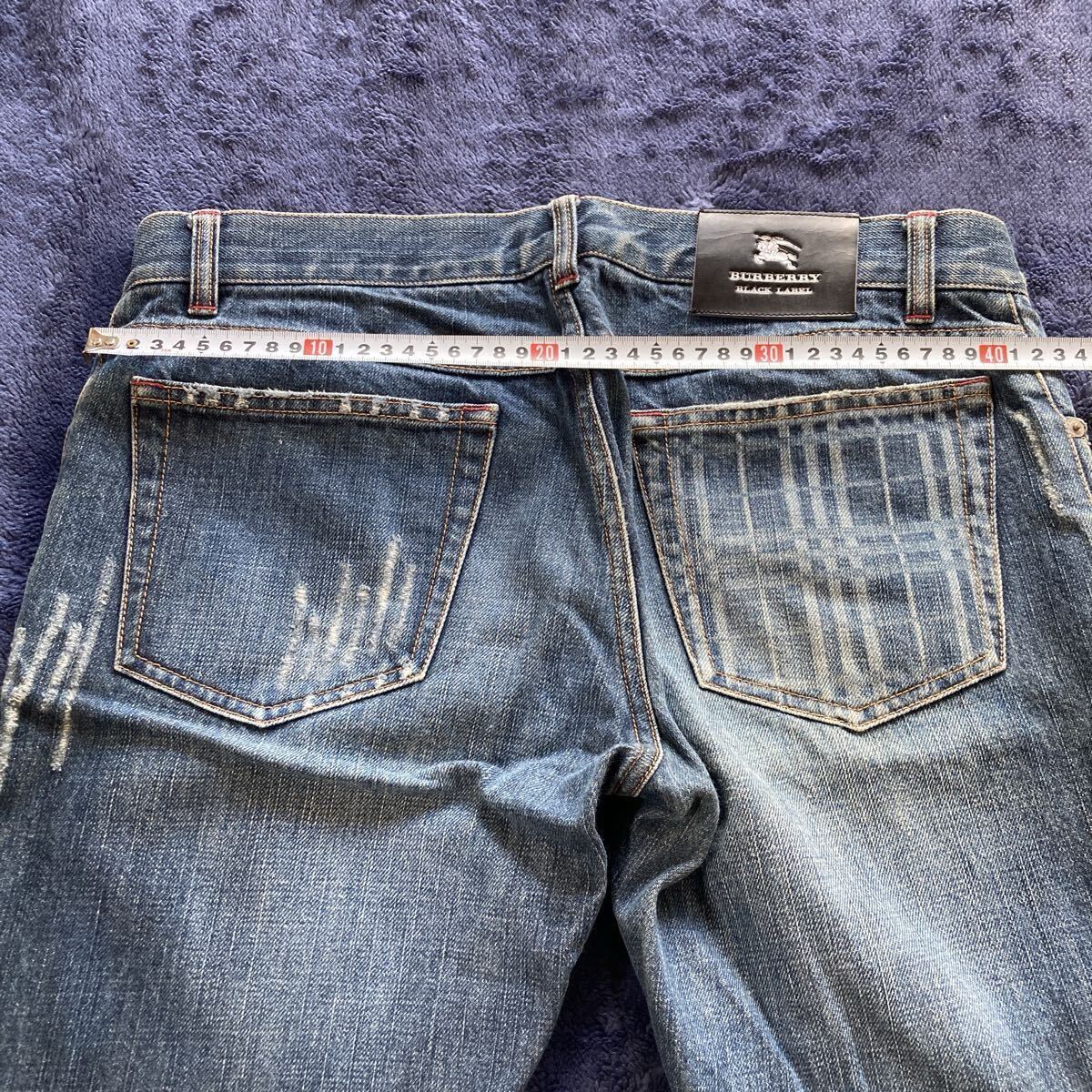 ファッション衣類 ☆ 廃番古着 ノバチェックジーンズ BURBERRY BLACK LABEL バーバリーブラックレーベル W73 デニムパンツ ジーパン_画像9